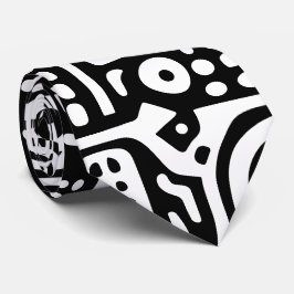 Gravata desenhos em preto e branco do 7