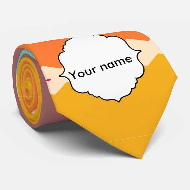 Gravata Design abstrato de linhas Rhombus (Rolled)