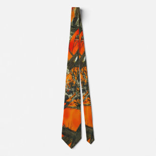Gravata Design Camuflado Laranja