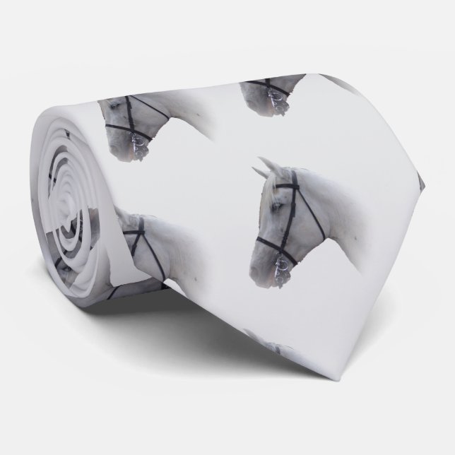 Gravata Design Cavalo Cinza (Rolled)