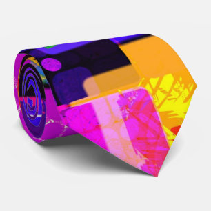 Gravata Design colorido geométrico Funky