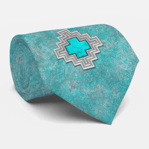 Gravata Design da pedra de turquesa do sudoeste