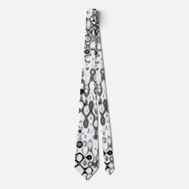 Gravata Design de abstrato moderno branco e preto (Frente)