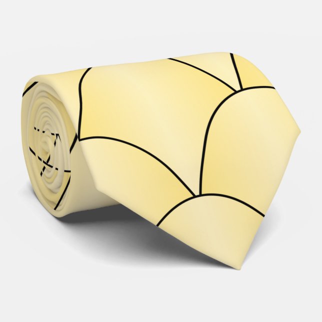 Gravata Design de arte amarela (Rolled)