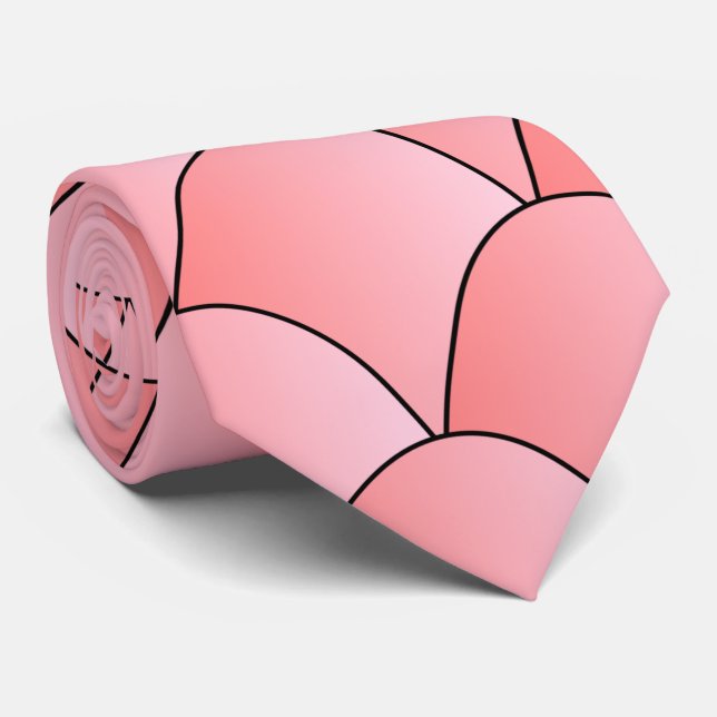 Gravata Design de arte rosa (Rolled)