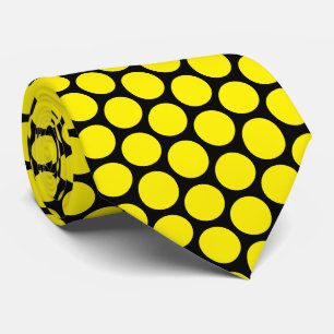 Gravata Design de Bolinhas amarela