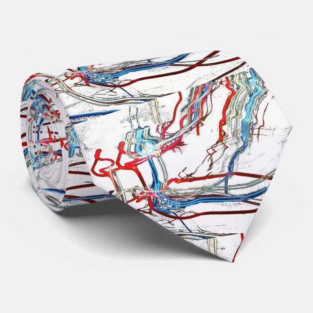 Gravata Design de Burst Elétrico (Rolled)