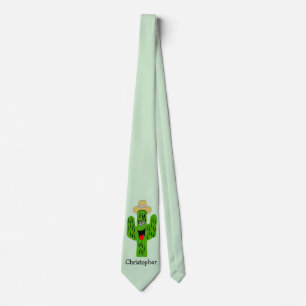 Gravata Design de Cactus Personalizado
