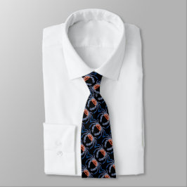 Gravata Design de Caranguejo Azul