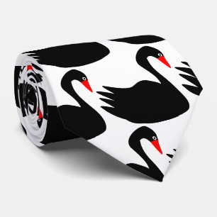 Gravata Design de Cisne Negro