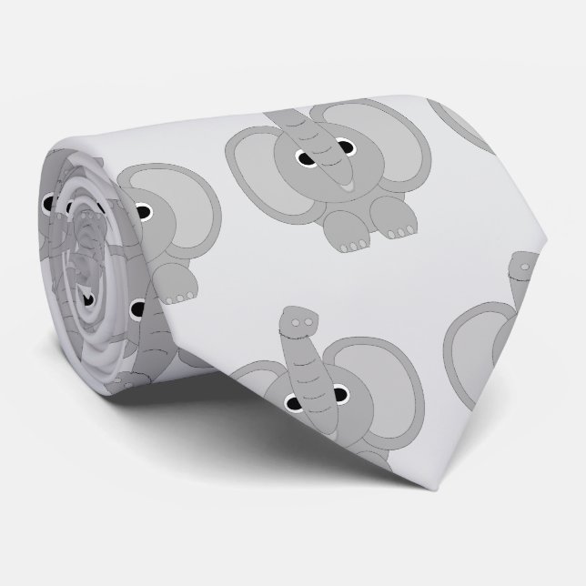 Gravata Design de elefante (Rolled)
