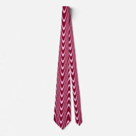 Gravata Design de estilo Chevron rosa e vermelho escuro