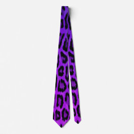 Gravata Design de Impressão de Leopardo Roxo