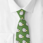 Gravata Design de ovelha<br><div class="desc">Bando de design com fundo verde. Agricultura, ou tema agrícola.</div>