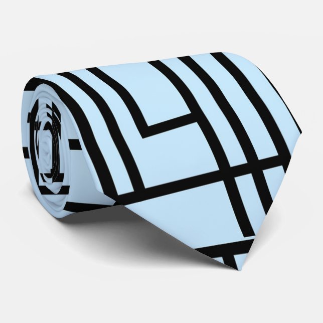 Gravata Design de padrão brilhante azul (Rolled)