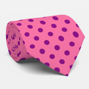 Gravata Design De Padrão De Bolinhas Roxo A Rosa