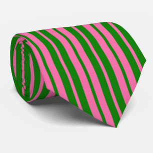 Gravata Design de padrão de listras elegantes rosa e verde