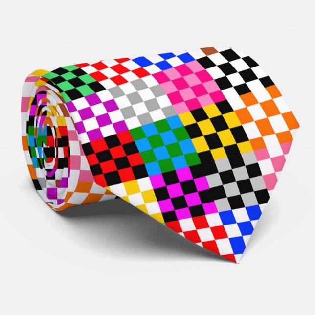 Gravata Design de padrão de verificação de patch multicolo (Criador carregado)