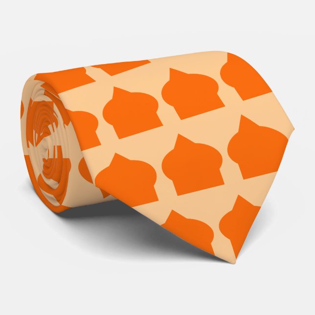 Gravata Design de padrão marroquino laranja (Rolled)