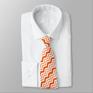 Gravata Design de padrão zigue-zague em chevron branco lar