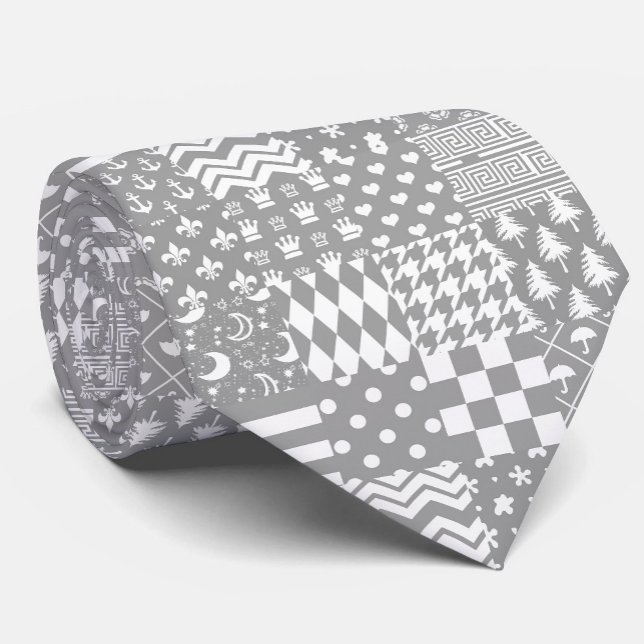 Gravata Design de patch para Padrões mistos brancos da cin (Criador carregado)
