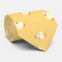 Gravata Design de Pato Ilustrado à Mão Divertidos Patos Am