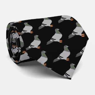 Gravata Design de pombo preto