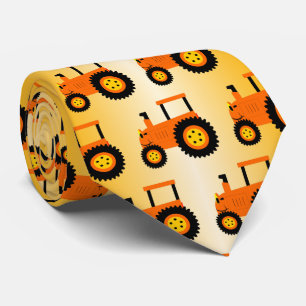 Gravata Design de Trator Laranja