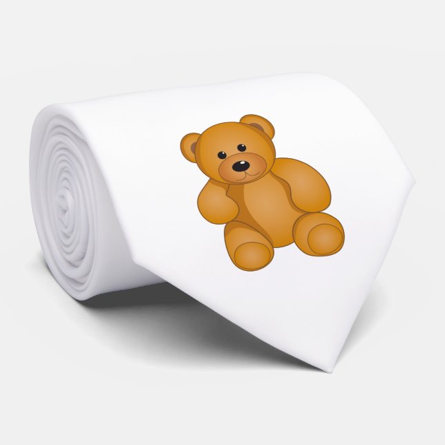 Gravata Design de Ursinho de desenho (Rolled)