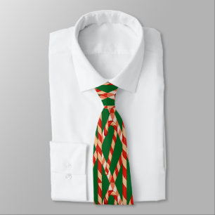 Gravata Design de Vetor de Bengala de Natal Vermelha e Bra