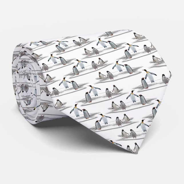Gravata Design do partido Penguin Iceberg (Rolled)