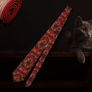 Gravata Design do tapete oriental em vermelho escuro