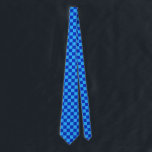 Gravata Design do Verificador Azul Claro e Escuro<br><div class="desc">Design de padrão de verificação de cor azul clara e escura</div>