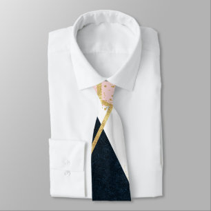 Gravata Design dourado elegante geométrico e dos confetes