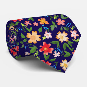 Gravata Design Floral Elegante de Primavera