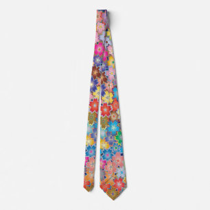 Gravata Design Floral Primavera