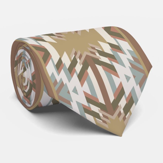 Gravata Design Inspirado nas Cores do Deserto do Sudoeste  (Rolled)