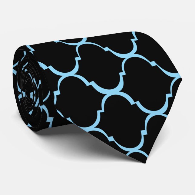 Gravata Design marroquino preto (Rolled)