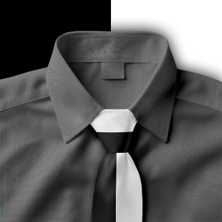Gravata Design Preto e Branco Dividido em Cores