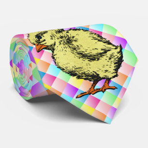 Gravata Design Quadrado Multicolorido Páscoa Quadrado de