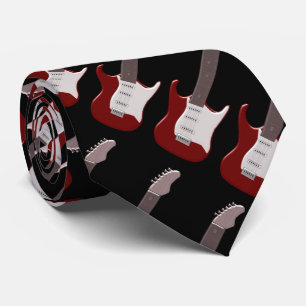 Gravata Design vermelho da guitarra elétrica