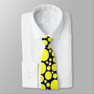 Gravata Destaque - Amarelo em Azul Escuro (000066)