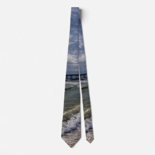 Gravata Destruin Florida Evening Waves Neck Tie