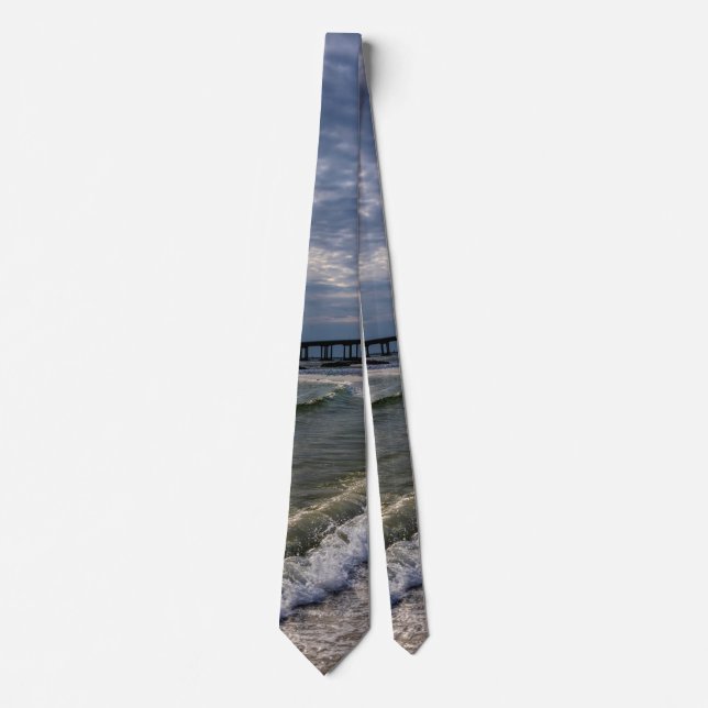 Gravata Destruin Florida Evening Waves Neck Tie (Frente)