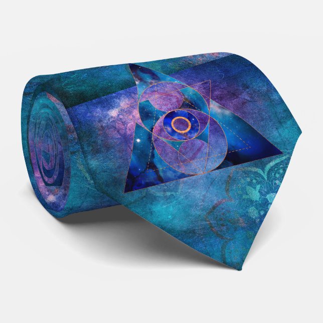 Gravata Dharma Sacred Geometry Galaxy Tie (Rolled)