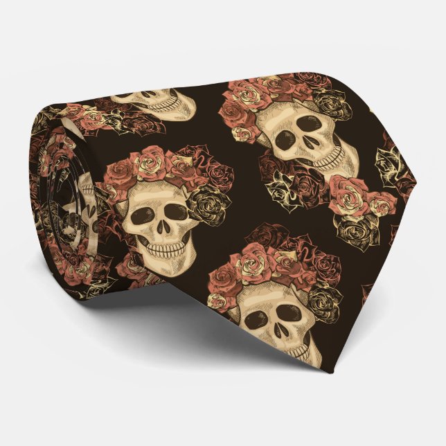 Gravata Dia de la Muertos (Rolled)