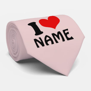 Gravata Dia de os namorados personalizável que amo persona