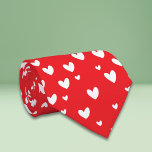 Gravata Dia de os namorados Red White Hearts<br><div class="desc">Complemente seu traje de Dia de os namorados com uma gravata de coração giro,  padronizada em cores vermelha e branca. Ilustrada e projetada por Patricia Alvarez.</div>