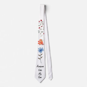 Gravata Dia de os pais Floral Necktie : Incrível Como Meu