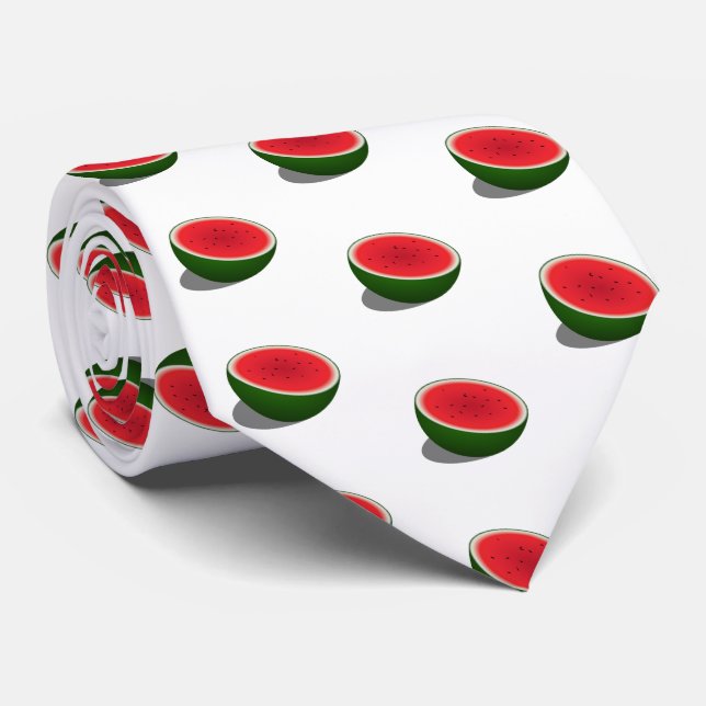 Gravata Dia do Melão de Água (Rolled)